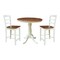 Whitewood Industries Rectangular Fixed Top Extension Pedestal Dining Table W/ 2 Counter Height Stools, 36 in W, 48 in H K79-36RXT-6B-S402-2 - alternate 1