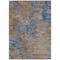 Homeroots 3' X 5' Navy Blue And Brown Abstract Washable Indoor Outdoor Area Rug 603593 - alternate 6