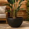 Leisuremod Iris Modern Round Planter - Fiberstone & MGO Clay - Drainage Holes & Weather Covers Included IP12BL - alternate 5