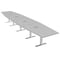 Skutchi Designs 18 Person Conference Table With Power Unit | 18' Hexagon Table | Harmony Series HAR-HEX.IR-48X216-T-U779-ESIL - alternate 1