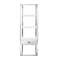 Homeroots 71" White Stainless Steel and Wood Three Tier Etagere Bookcase with A Drawer 544736 - alternate 1