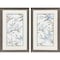 Homeroots Set Of Two Blue Flower Beauty Brown Framed Wall Art, 2PK 649323 - alternate 1