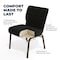 Flash Furniture Black Dot Fabric Church Chair, PK4 4-FD-CH0221-4-GV-S0806-BAS-GG - alternate 3