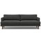 Homeroots 90" Gray Fabric Sofa With Brown Legs 640985 - alternate 1