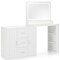 Homeroots 59" White Wood Lighted Three Drawer Dresser 714269 - alternate 3