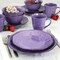 Elama Rustic Birch 16 Piece Stoneware Dinnerware Set in Purple EL-RUSTICBIRCHPUR - alternate 7