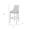 Homeroots 31" Gray And White Faux Leather And Solid Wood Bar Height Swivel Bar Chair 550090 - alternate 5