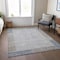 Homeroots 9' X 12' Taupe Beige And Blue Geometric Washable Indoor Outdoor Area Rug 582000 - alternate 4