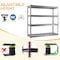Shuntong Atlas 4-Tier 72 in.W x 24 in.D x 72 in.H Heavy Duty Garage Shelving Load 8000 Lbs, Gray Vein ATLAS722472-4G2000 - alternate 4