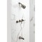 Kingston Brass Triple-Handle Tub and Shower Faucet with Knurled Handle, Brushed Nickel KBX8138KNL - alternate 2