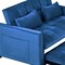 Homeroots 73" Blue Velvet Sleeper Sleeper Reclining Sofa With Toss Pillows 721467 - alternate 2