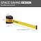 Us Weight Magnetic Wall Mount Retractable Belt Barrier, 33 ft., Caution U2504DNE - alternate 3