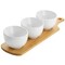 Gibson Elite Gracious Dining 4 Piece Fine Ceramic Tidbit Bowl Set with Base in White 134045.04 - alternate 5