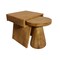 Homeroots Set of Two Walnut Distressed Solid Wood Pedestal Nested Tables 605991 - alternate 6