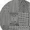 Homeroots 8' Black And Ivory Round Geometric Washable Indoor Outdoor Area Rug 596904 - alternate 3