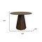 Homeroots 39" Walnut Brown Wood Faceted Pedestal Round Top Dining Table 716286 - alternate 2