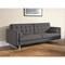 Homeroots 87" Gray Sleeper Sofa With Silver Legs 480911 - alternate 3