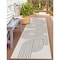 World Rug Gallery Modern Abstract Lines Weather Resistant Reversible Indoor/Outdoor Rug 2 ft x 7 ft Black WR110BLACK2X7 - alternate 1
