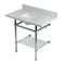 Kingston Brass 36-Inch Carrara Marble Console Sink with Brass Legs and Shelf, 8-Inch, 3-Hole KVPB36MBSQB1 - alternate 1