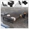 Leisuremod Chelsea 2-in-1 Convertible Sofa & Double Chaise, Aluminum, 660lb Capacity CLBL-82BL - alternate 3