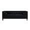 Homeroots 83" Black Velvet Wood Sofa With Toss Pillows 543949 - alternate 1