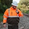 Dome75 Hi-Vis Bomber Jacket, Polyester, Class ANSI/ISEA 107-2020 Class 3 Type R, HiVis Orange/Black Bottom DJB3832 - alternate 2