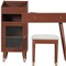 Homeroots 44" Walnut Wood Two Drawer Dresser 714279 - alternate 6