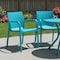 Homeroots Set of Two Blue Heavy Duty Plastic Outdoor Stacking Dining Chairs, 2PK 565194 - alternate 3