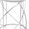 Homeroots Set of Two White and Silver Marble and Metal Round Pedestal End Tables, 2PK 354675 - alternate 2