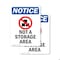 Signmission Not A Storage Area Sign With Symbol, 10 in W x Rectangle, Vinyl Decal OS-2PACK-NS-D-1014-V-15129 - alternate 2