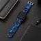 Elegani Alligator-Embossed Leather Band Compatible with Apple Watch 38mm, Blue, Yellow Gold Buckle LAT5-BLU-YGD-38 - alternate 3