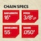 Oregon Pro Low, Semi Chisel Chain, 16", 55 DL T55 - alternate 5