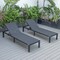 Leisuremod Marlin Patio Chaise Lounge Chair with Black Aluminum Frame, Black, 2PK MLBL-77BL2 - alternate 6