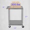 Luxor Utility Cart with Lipped Plastic Shelves, Polyethylene, 300 lb Load Capacity, 2 Shelves, 24 in L HE32-G - alternate 4