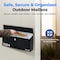 Serenelife Outdoor Wall Mailbox & Newspaper Holder, Black SLPW623 - alternate 2