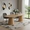 Homeroots 86" Natural Wood Double Pedestal Base Oval Dining Table 720683 - alternate 4