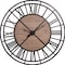 Homeroots 59" Black And Brown Metal and Solid Wood Skeleton Circle Wall Clock 376233 - alternate 4