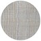 Homeroots 8' Gray Brown And Ivory Round Striped Washable Indoor Outdoor Area Rug 597393 - alternate 3