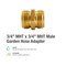 Proline Series Brass 3/4-in MHT x 3/4-in MHT Adapter GH-680B - alternate 3