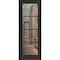 Sartodoors Slab Barn Door Panel Clear Glass, Lucia 2466 Matte Black and Aluminum Strips, Sturdy Finished Door LUCIA2466S-BLK-36 x 80 - alternate 1