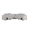 Homeroots Light Gray Italian Leather Power Reclining Curved Five Piece Corner Sectional With Console 544987 - alternate 5