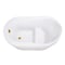 Kingston Brass 52-Inch Acrylic Oval Single Slipper Freestanding Tub with Overflow/Drain Assembly and Integral Seat VTRS523030M7 - alternate 1