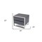Homeroots Modern Gray and Stainless Steel Nightstand With Two Drawers 473035 - alternate 3