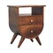 Homeroots 21" Brown Solid Wood Two Drawer Nightstand 701735 - alternate 4