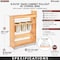 Rev-A-Shelf Maple Wood; Steel, Natural Maple, 8.75 in W, 25.5 in H, 21.63 in D 448UT-BCSC-8C - alternate 4