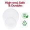 Smarty Had A Party Solid White Organic Round Plastic Dinnerware Value Set (120 Dinner Plates + 120 Salad Plates), 240PK 930WVP-CASE - alternate 5