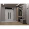 Vdomdoors Front Exterior Prehung Aluminum Double Doors Ronex0144 Grey Top Transom Mirrored Clear Glass Entry RONEX0144DEXD-GRE-W72xH96+12-RH-O - alternate 3