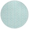 Homeroots 8' Aqua And Beige Round Ogee Washable Indoor Outdoor Area Rug 601610 - alternate 3
