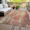 Homeroots 10' X 14' Orange Beige And Taupe Striped Washable Indoor Outdoor Area Rug 577264 - alternate 4