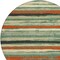 Homeroots 8' Sage Black And Red Round Striped Washable Indoor Outdoor Area Rug 598928 - alternate 4